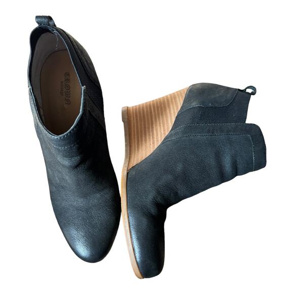 Crown Vintage Carly Chelsea black wedge boots size 10 - Picture 6 of 12
